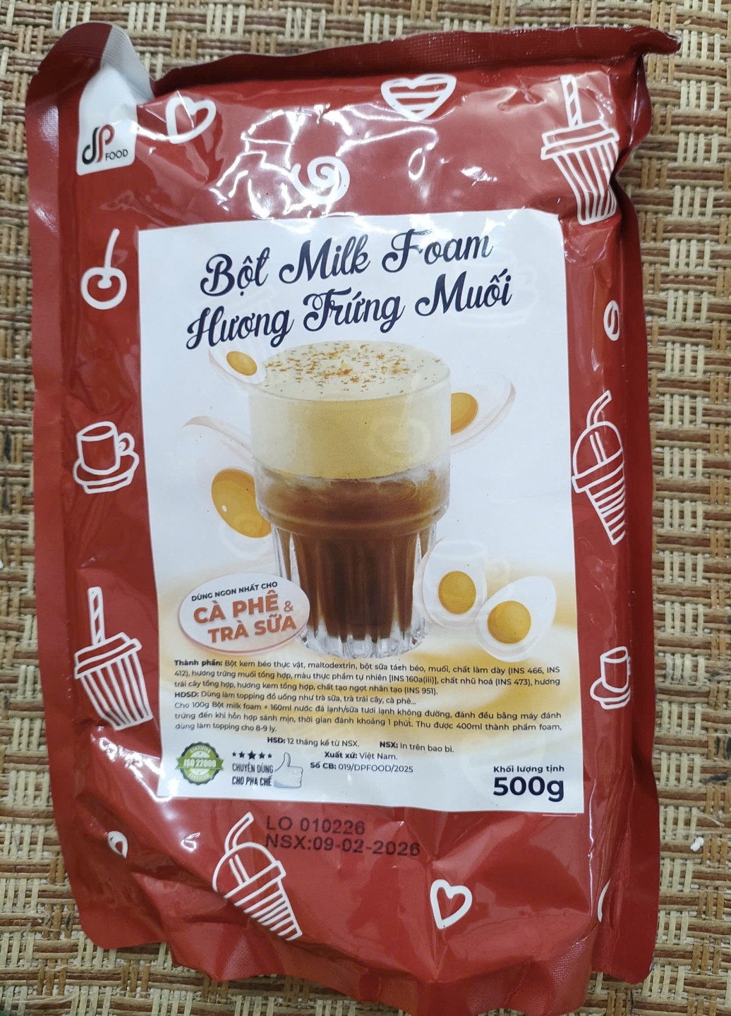 Bột Milk Foam Hương Trứng Muối 500g